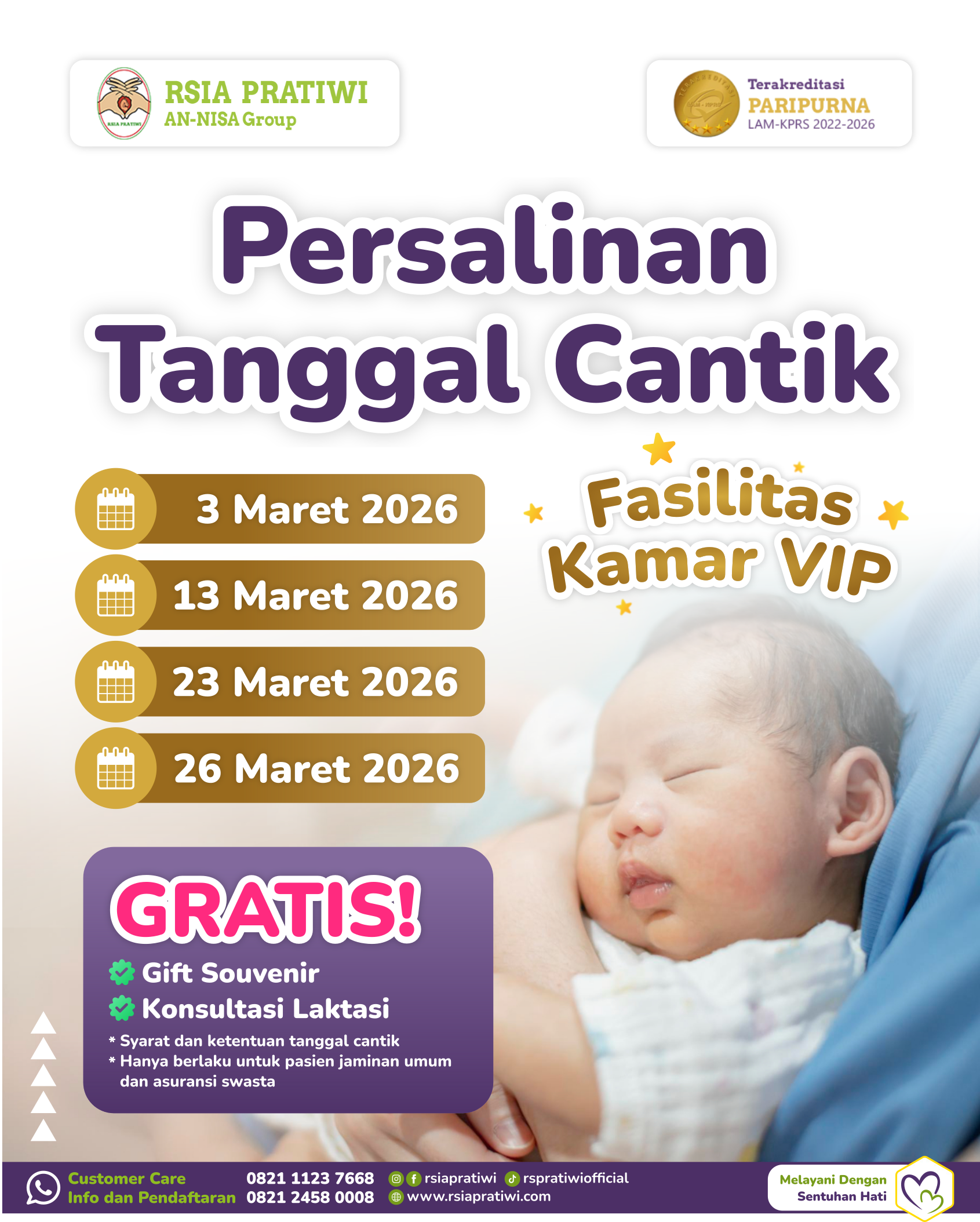 persalinan tanggal cantik rsia pratiwi tangerang