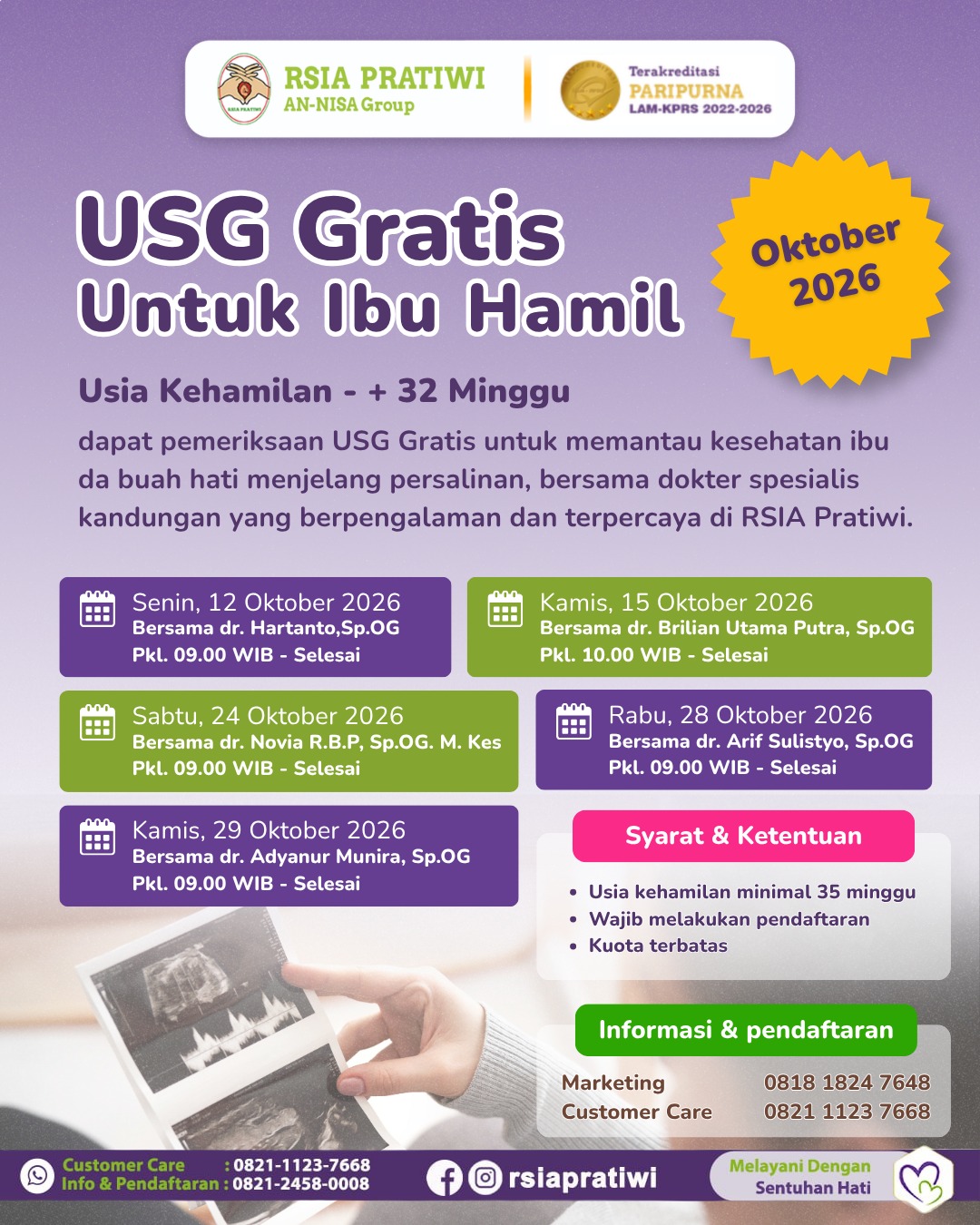 USG Gratis RSIA Pratiwi Tangerang Oktober 2026 (2)